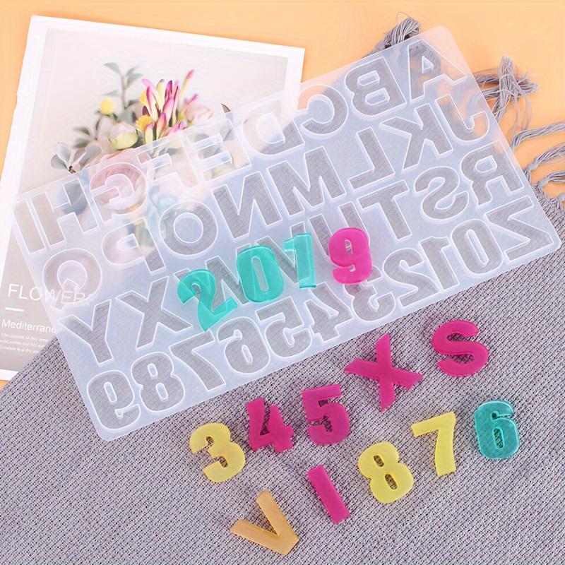 1Pcs 26 English Numeral and Letter Molds, High Mirror Resin Crafts, Silicone Molds