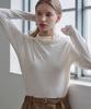 MALOUPE 5109 Textured Roll Neck T-Shirt (Cream)