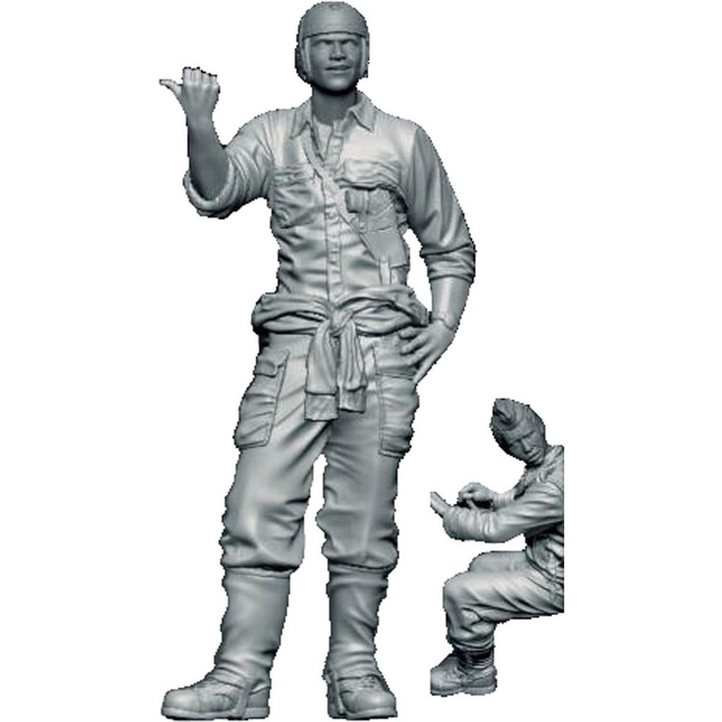 Thunder Model 1/35 US & UK Driver & Guide Figures Set for M1000 Heavy Equipment Transporter Hardtop Resin Kit TBF3510
