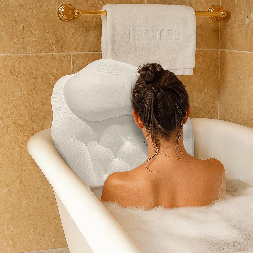Soft Bathroom Cushion Breathable Spa Bath Pillow Bath Accessories Bathtub Pillow  Bathing