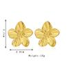 Uneven Petals Big Flower Drop Earrings for Women Golden Zinc Alloy Color Metal Dangle Earrings European Vintage Party Floral Zircon