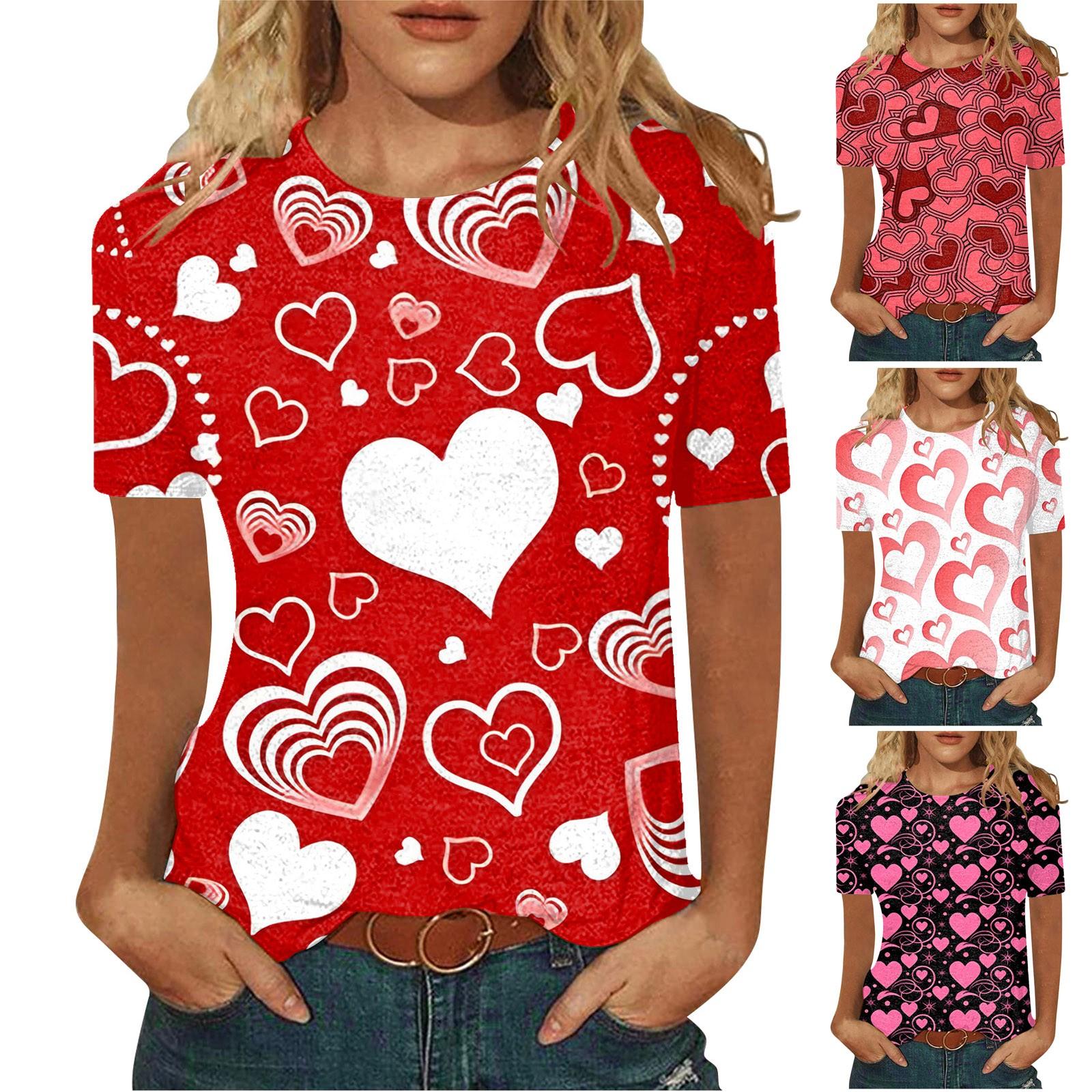 

Женская модная повседневная удобная блузка с круглым вырезом и коротким рукавом с принтом