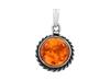 Large Openwork Oxidized Round Women' Necklace Rosette Amber Long 80