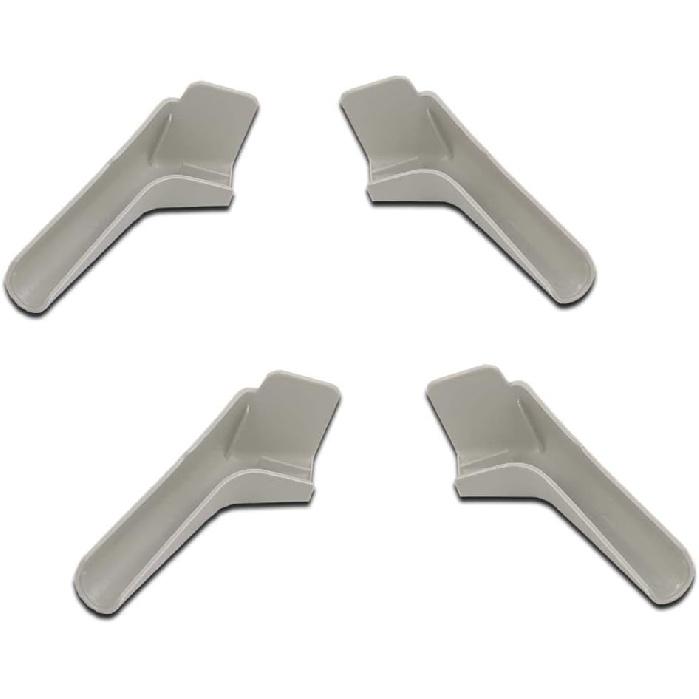 PIT66 RV Rain Gutter Spout Long Version Gutter Spout 3 1/2" Long 4pcs White