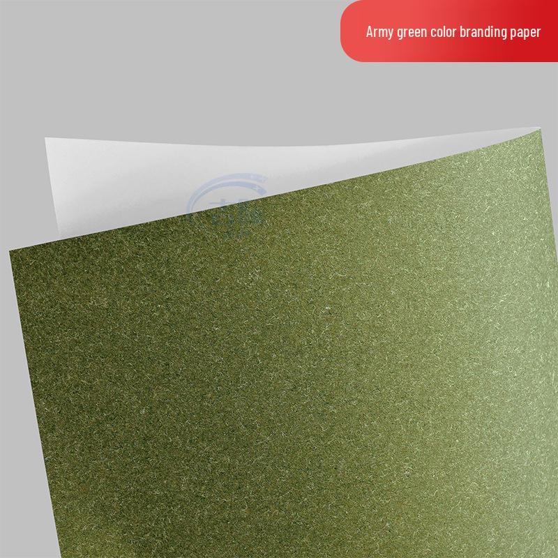 Military Green Hot Stamping Label Sticker for Custom Product and Airplane Box Sealing Military Green Hot Stamping A4 (20 sheets)