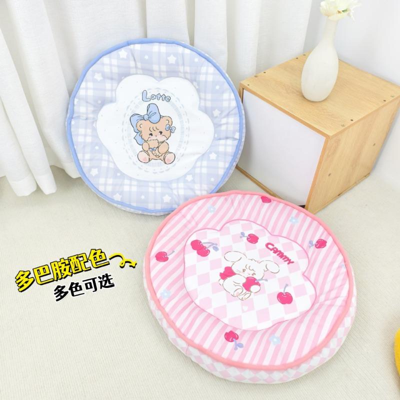 Round Diameter 50cm Summer Reusable Cartoon Pet Cooling Pads Cat & Dog Travel Pet Cooling Mat Dog Bed Gel Cooling Sleeping Mat