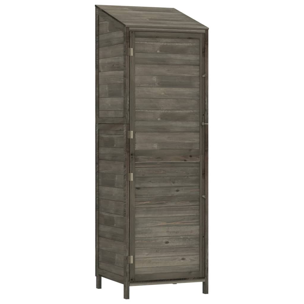 Garden Shed Anthracite 55 X 52 X 174.5 Cm Solid Pine Wood
