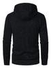 Men's Casual Jacquard Knit Hoodie Cardigan