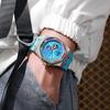 Rhinestone Set Bezel Design Men Automatic Steel Mechanical Watch Tourbillon Luminous Waterproof Men's Wrist Watch