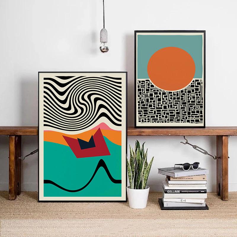 Abstract Colorful Eye Poster Modern Geometric  Canvas Painting Nordic Wall Art Picture Print  for Living Room Home Decoration No Frame