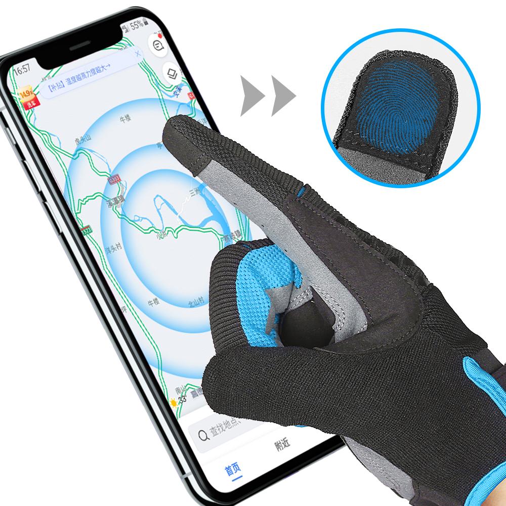 Winter Cycling Gloves Men Full Finger Touchscreen Anti-Slip Shockproof for Motorcycle Hiking Running Outdoor Sports