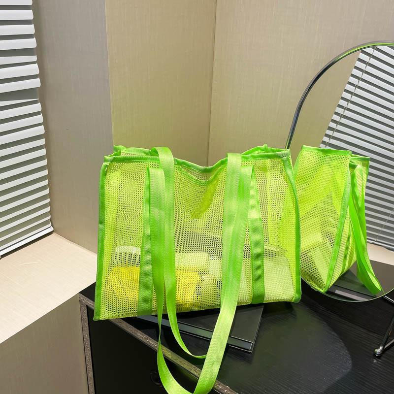 Lightweight And Durable Mesh Tote Bag In Various Colors For Trendy Looks Beach