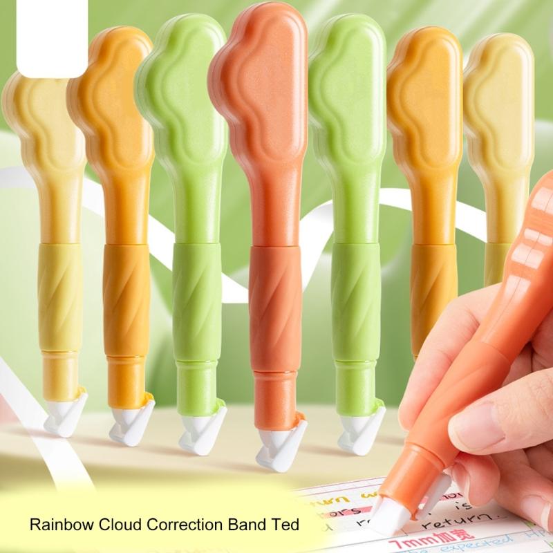 4 Pieces Noiseless Correction Tape Set In Fun Cloud Shape Writing Error Corrector Tool Perfect for School & Office Use