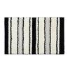 Black & White Striped Non-Slip Absorbent Bathroom Mat – Versatile for Toilet, Bedroom, and Door Entry.