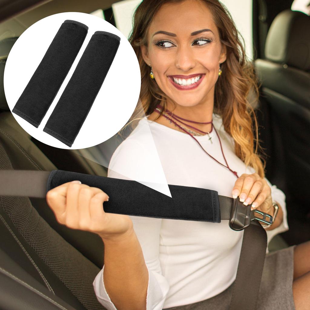 Car Seat Belt Shoulder Guard Suede Safety Belt Protective Cover Shoulder Guard Thick Anti-strangle Seat Belt Cover