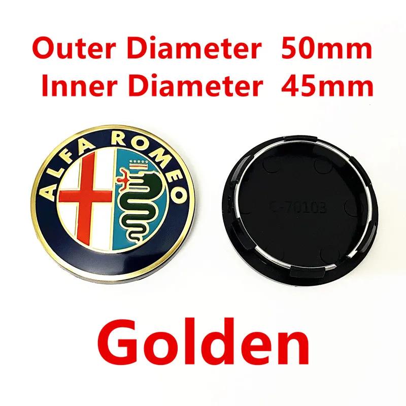 

For Alfa Romeo 2026 Hot Sticker 4 Pcs 50mm 56mm 60mm Alfa Romeo Car Rim Hubcap Cover Wheel Center Hub Caps Logo Badge Emblem Acc