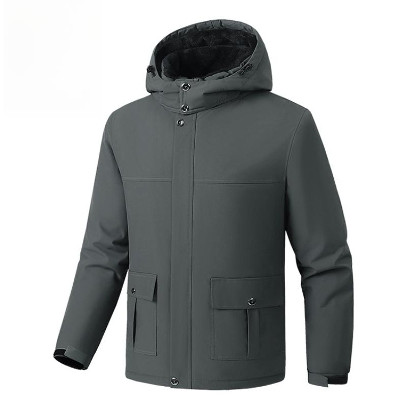 Fashionable and Versatile Men's Thickened Warm Winter Jacket - Wrinkle Resistant Lightweight Soft and Cozy Long Sleeve Down Jacket