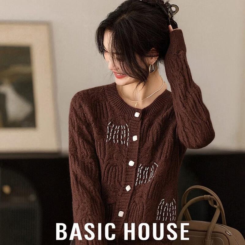 Basic House Women s Casual Knit Cardigan L