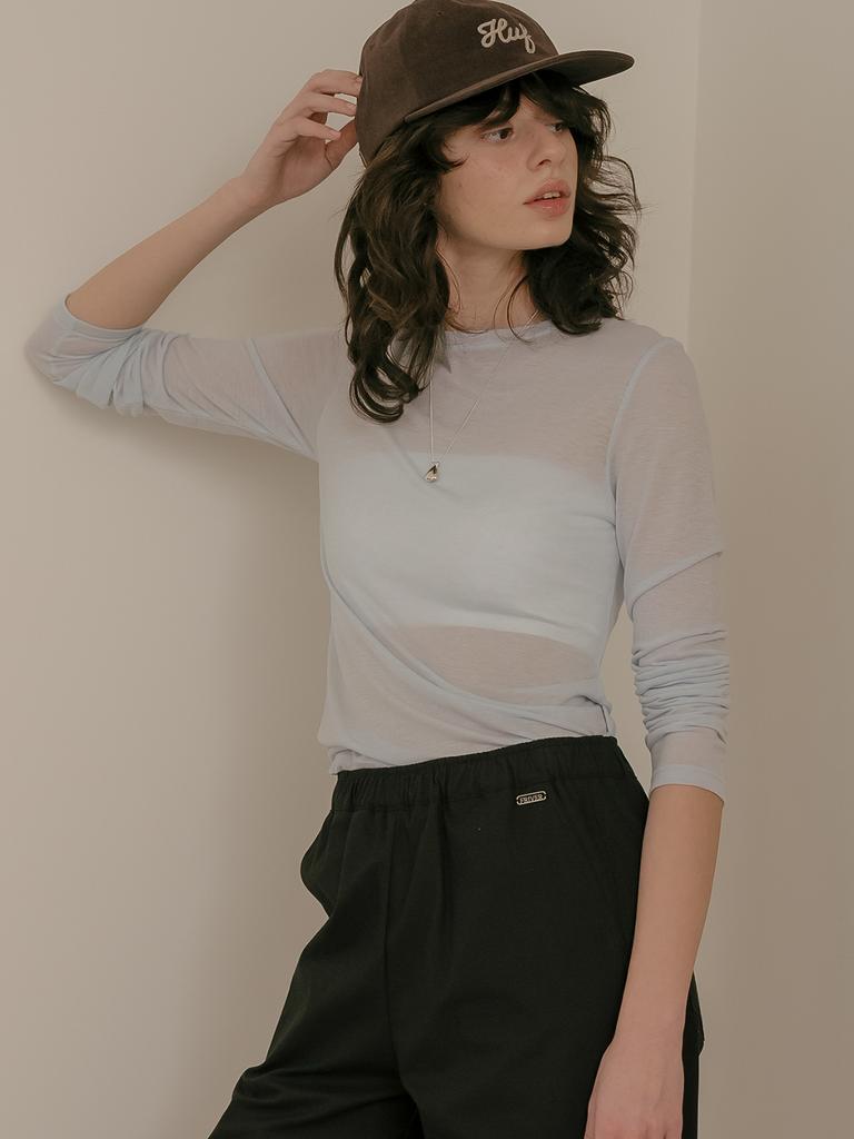 Peulibeo07 Slim Soft Tencel T-Shirt_Sky Blue
