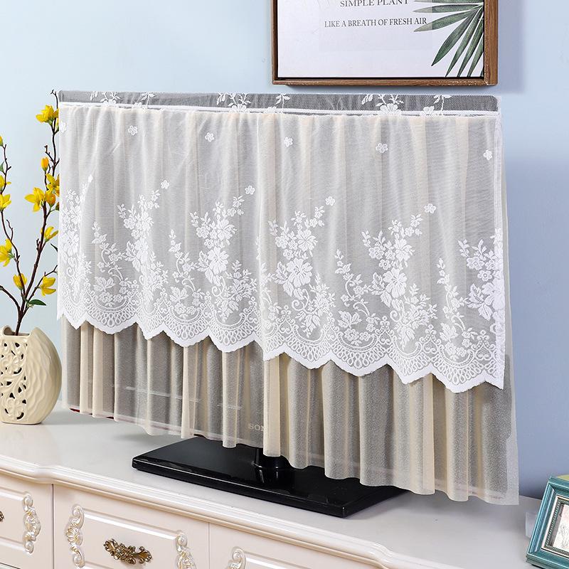 

Универсальный пылезащитный чехол для 55-дюймового изогнутого ЖК-телевизора с кружевной отделкой 52-inch