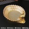 Luxury European Peacock Metal Fruit Tray Decorative Snack Candy Dish Gold Silver Living Room Table Decor Housewarming Gift