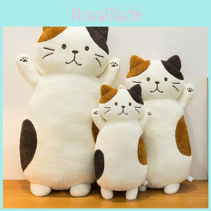 Threecolor Cat Stuffed Toy Plush Pillow For Kids Sleep Decor And Gift