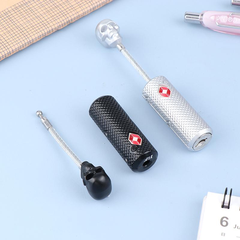 Celní zámek Overseas Lebka Kovový vozík Kufr na zavazadla Batoh Visací zámek s ocelovým lankem Zámek proti krádeži Zámek na zavazadla