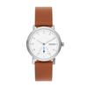 Skagen Kuppel Lille Two-Hand Sub-Second Brown Leather Watch