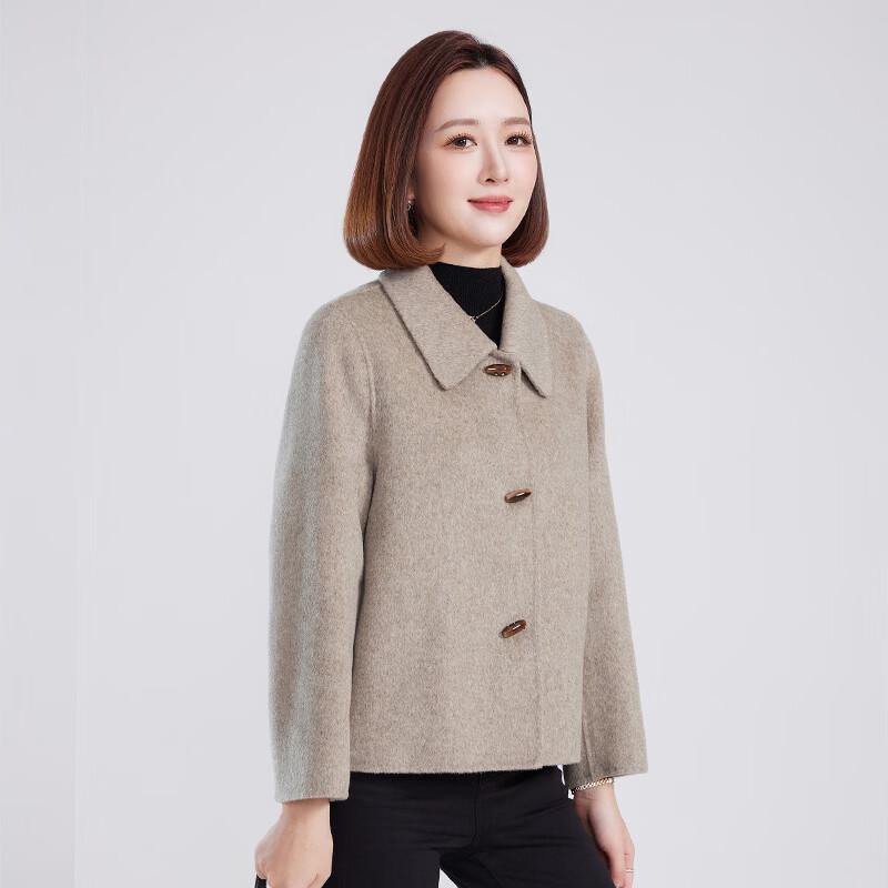 Fengmao Women's 100% Wool Double-Faced Short Coat