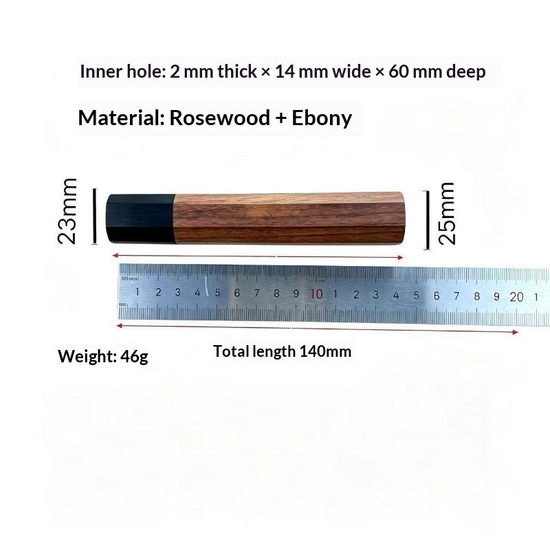 1 Piece Japanese Classic Octagonal For Diy Semi-Finished Handmade Damascus Steel Wood Material Kitchen Knife Handle