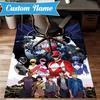 Custom Name Power Rangers City Adventure Rug for Living Room, Game Rooms, Office, Bedroom, Floor Mat Playful Design, fan gifts Christmas decor