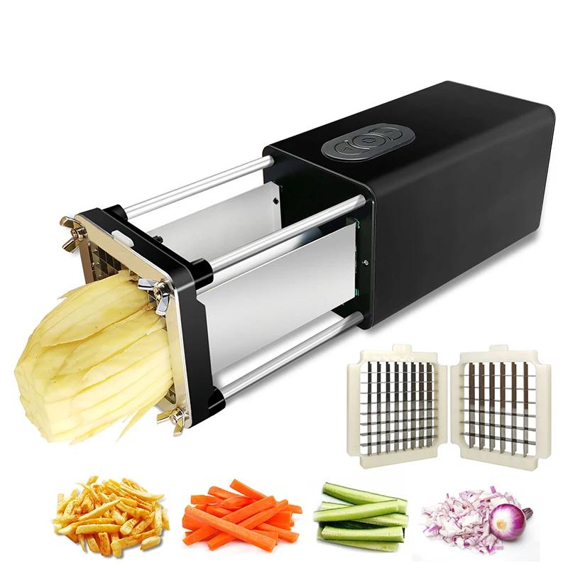 110V-240V Electric Potato Cutter Potato Chip Cutter Vegetable Cutting Machine Strip Dice Cube Slice Food Processor