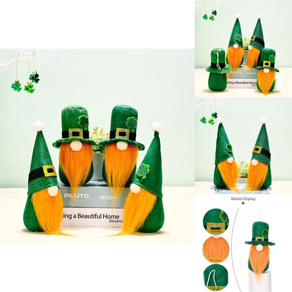 Gnomi di San Patrizio Peluche Quadrifoglio Faccetta Gonk Ciondolo Decorazioni Regali