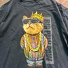 [USED] 7TSM2BIG PAW PAW Rap T-shirt Cat Animal Used