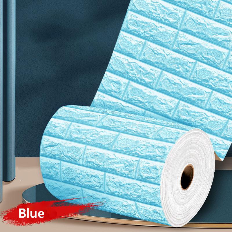 Self-Adhesive Brick Wallpaper, XPE Waterproof Wall Sticker, Continuous Roll Moisture Proof Paneling for Bedroom Renovation
