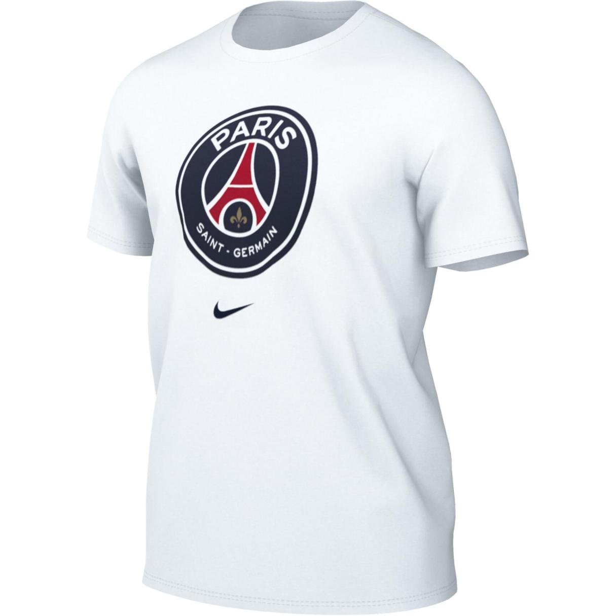 

Nike Paris Saint-Germain Crest Letter Pattern Printed Round Neck Short Sleeve T-Shirt Men Tops White DJ1315-100 L