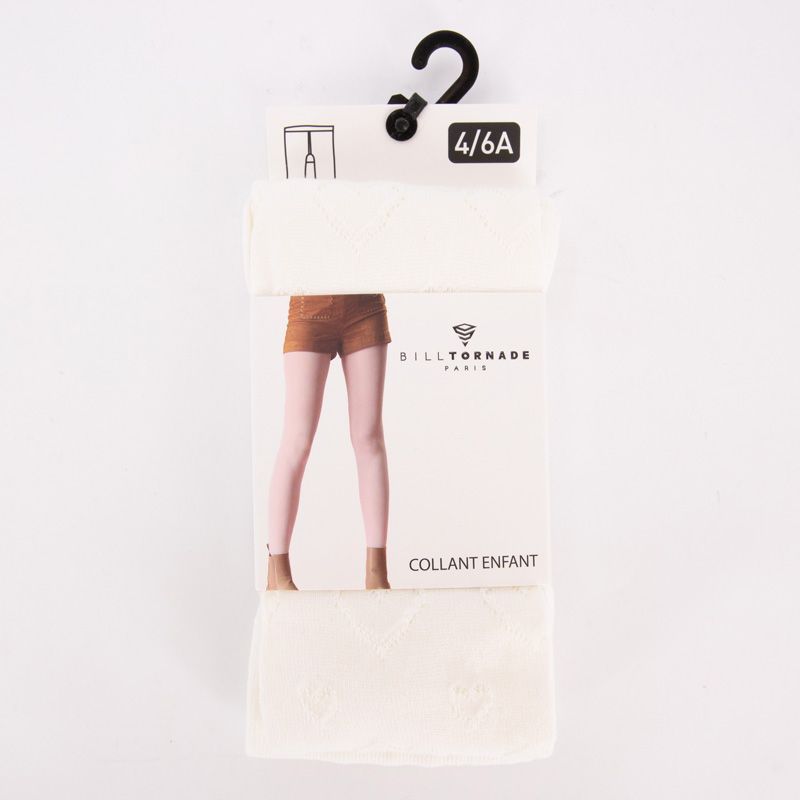 

Белые хлопковые колготки с рисунком сердечек Детские BILL TORNADE 4/6ans белый