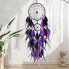 Hand-Woven Dreamcatcher Wind Chimes, Adorned With Artificial Feathers And Crystals, Exquisite Wall Decoration