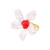 Exaggerated Metal Texture Large Flower Rings for Women Ladies Colorful Drop Oil Adjustable Rings Vacation Jewelry Accessories