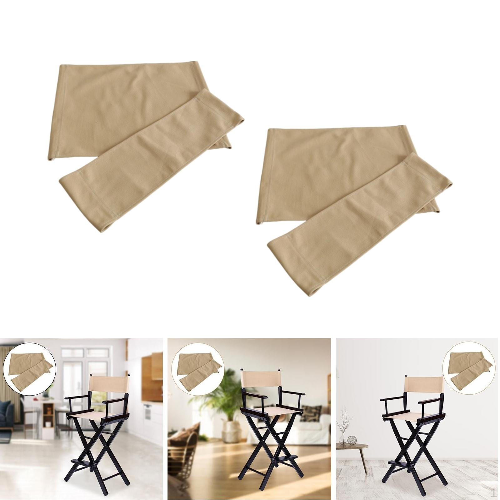 

2x Чехлы из парусины для уличных стульев Сиденье и спинка для патио Легко стирающиеся