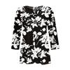 Women's T Shirt Tee Print Button  3/4 SleeveDaily Weekend Fashion Basic V- Neck Regular Top