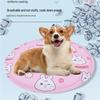 Tapis rafraîchissant en gel pour animaux de compagnie avec réduction nouveau client: Tapis de glace rond de dessin animé pour chats et chiens