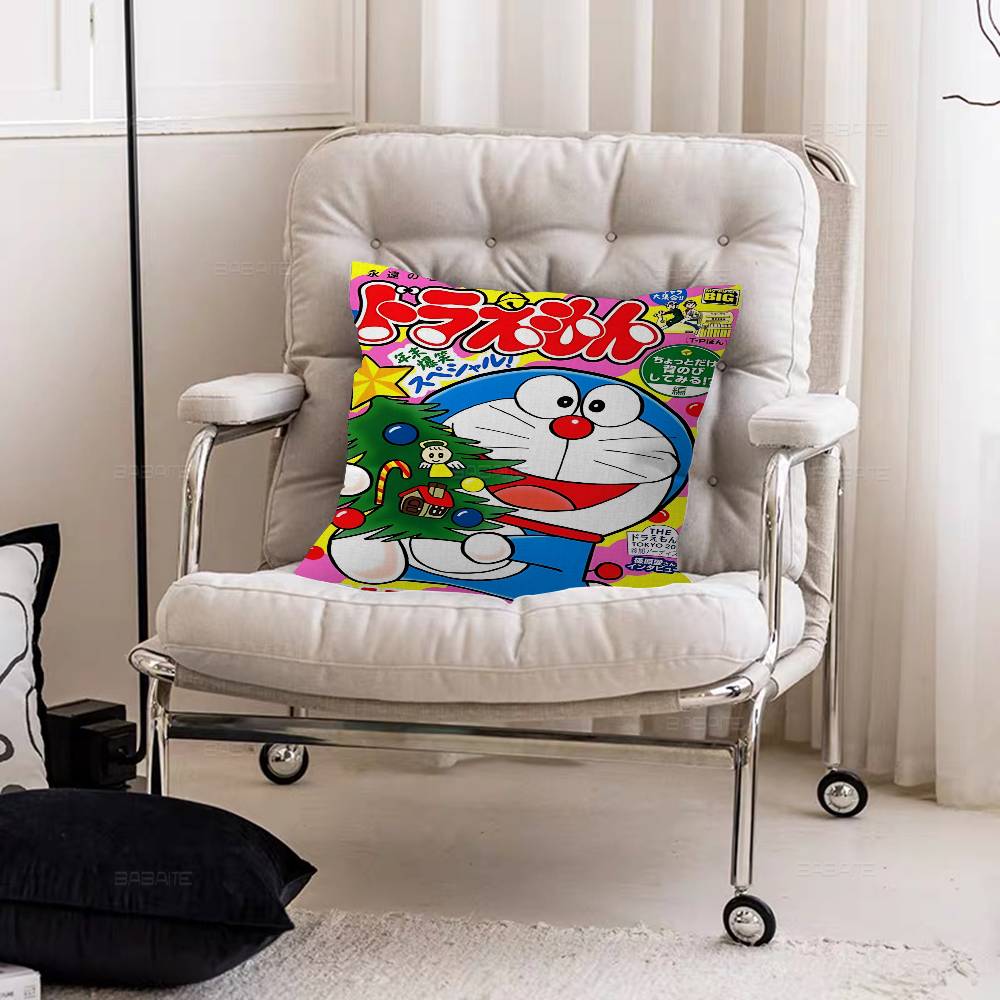 D-Doraemon Pillow Cover for Bedroom Room and Living Room Sofa Decorative Cushion Cover