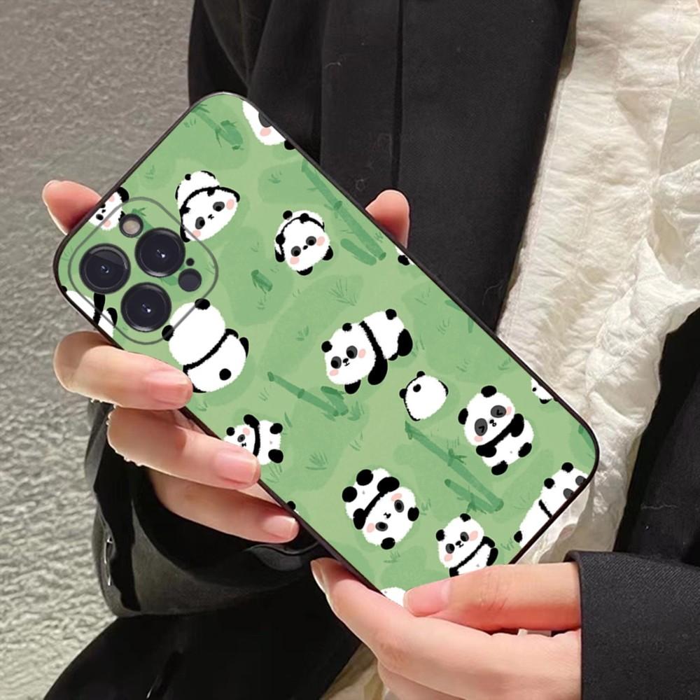 Panda Cute Phone Case For IPhone 16 15 14 11 12 13 Mini Pro XS Max Cover 6 7 8 Plus X Funda Shell