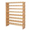 Rack de Vinhos Modular Empilhável para 72 Garrafas, 8 Níveis, Rack de Armazenamento de Vinhos de Chão Autoportante, Prateleira de Exibição de Vinhos Resistente, Prateleiras Sem Oscilação, Fácil