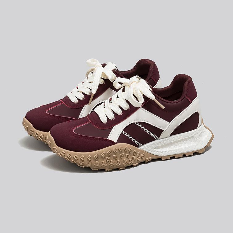 Thick-soled Inner Height-increasing Dad Shoes Women's New Casual Sports Shoes Academy Style Small Versatile German Training Shoes F8867