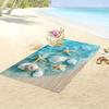 Seaside Shells Relaxing Beach Scene Towel, Soft Microfiber for Swimming Travel Camping