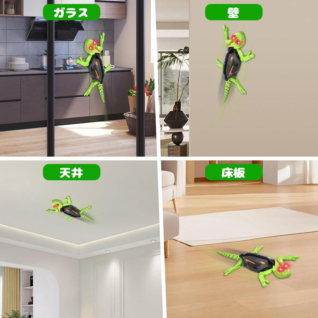 HUAJUN Wall-Climbing Chameleon Electric Toy Animal with Vacuum Suction Cup, Remote Control, USB Rechargeable, Kids Gift, Christmas, Birthday, Party, C