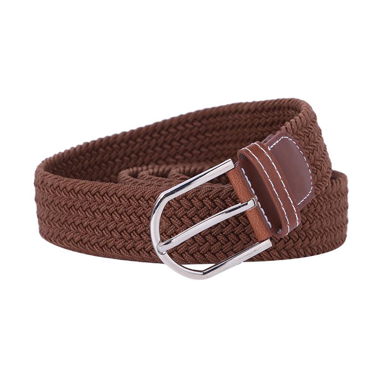 Handwoven Cross-Border Fashion Belt with Pin Buckle – Versatile Twill Men's & Women's Wide Elastic Waist Belt