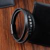 Trendy náramky z pravé kůže Pánské náramky z vícevrstvého pleteného lana z nerezové oceli pro muže, dámské náramky šperky